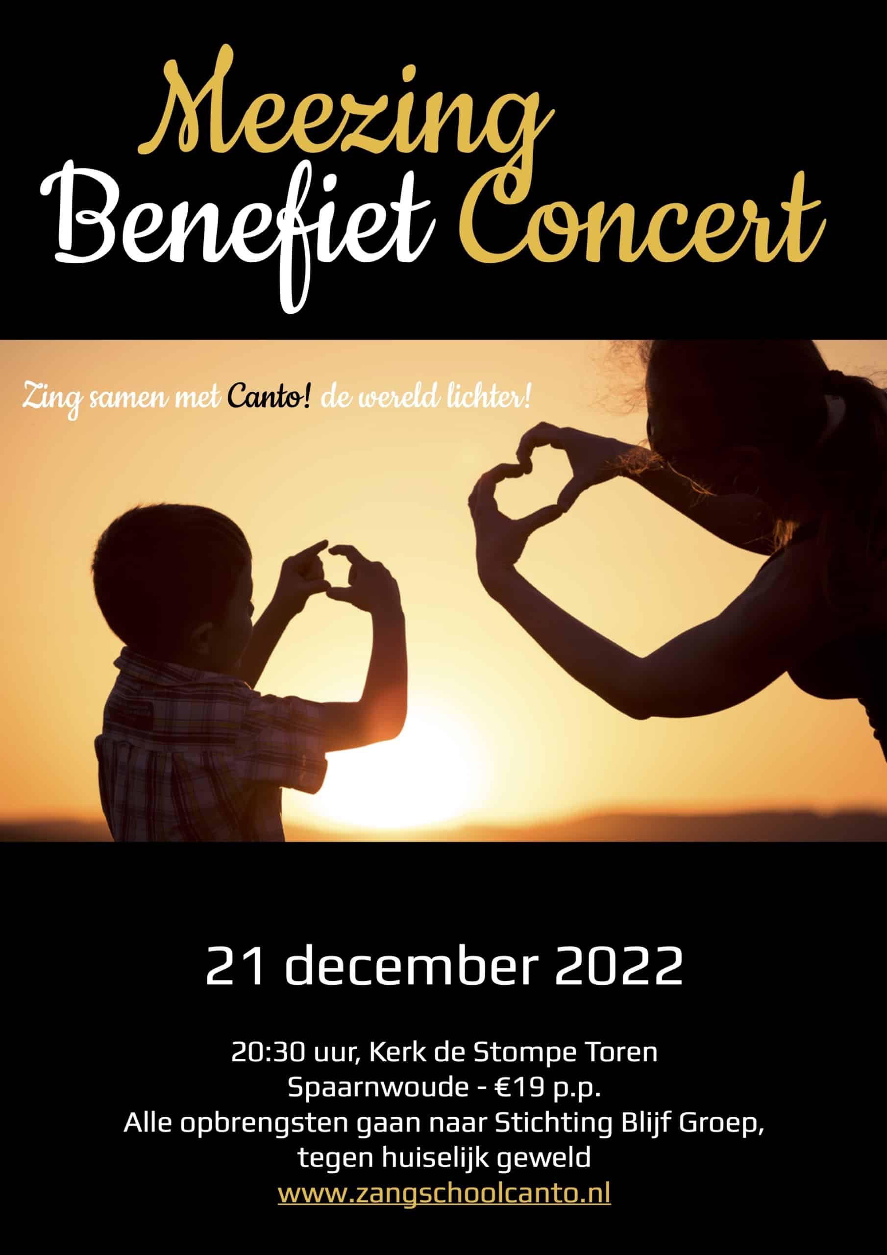 Benefiet concert voor Blijf Groep